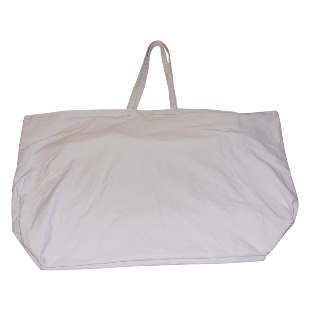 Euc Away Canvas Classic White Oversized Tote Bag Luggage Travel Beach — image 3 of 6
